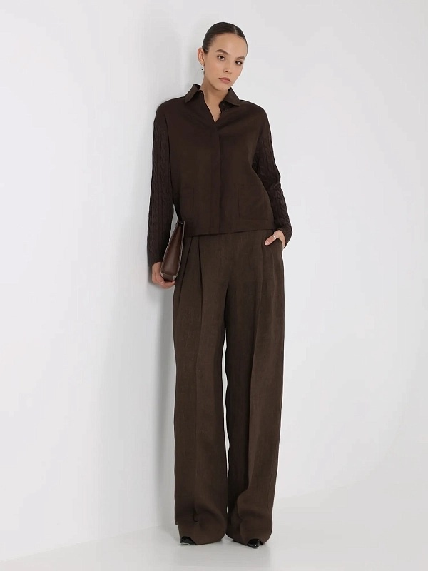 Повседневные брюки Max Mara темно-коричневый