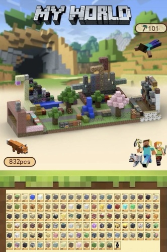 Конструктор Minecraft / Маинкрафт 832 шт 30241800_Маинкрафт 832 шт, деталей 832 шт