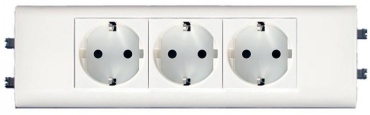 Legrand встраиваемая Розетка DLP65 немецкий стандарт 3X2К+З б/заж., Белый. Mosaic, электрический цвет белый