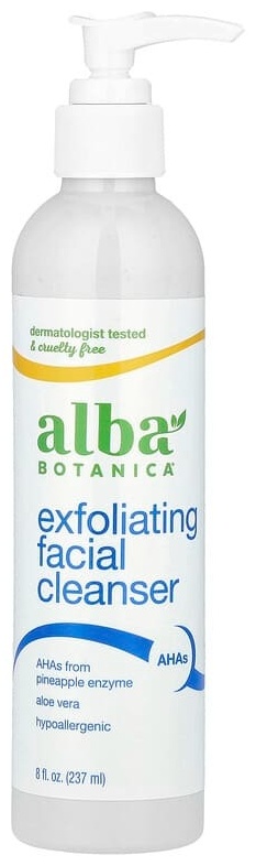 Alba BOTANICA Отшелушивающее очищающее средство для лица, 237 мл крем-гель 237 мл