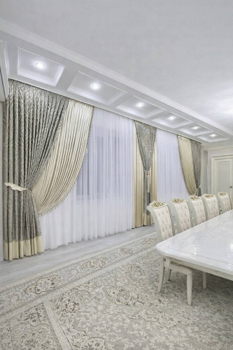 Комплект 1300x280 см 5 шт, жаккард, блэкаут, бежевый