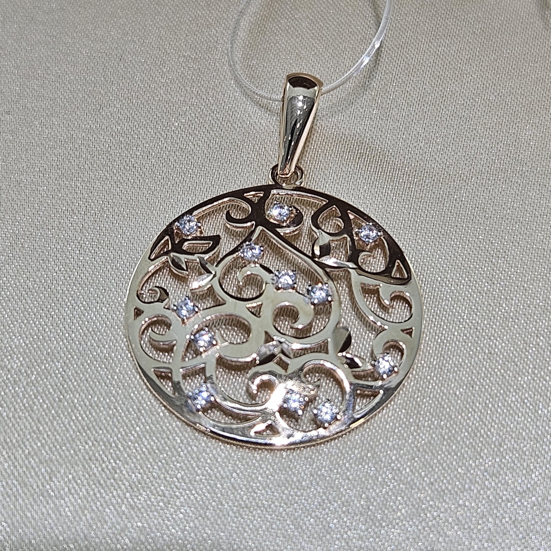 Подвеска Gaukhar Jewelry GJ1013-P вес 2.31 г золото, фианит