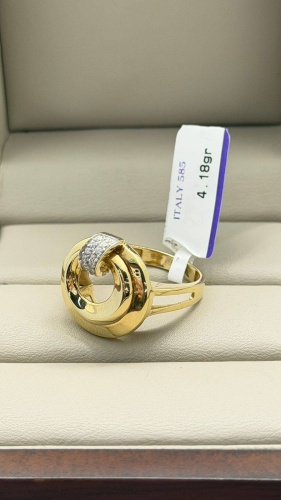 Кольцо BAQ BRAND 50888521 размер 18 вес 4.18 г золото, фианит