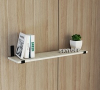 Полка Sky Loft Mark, 80х20.5x1.6 см, черный, белый