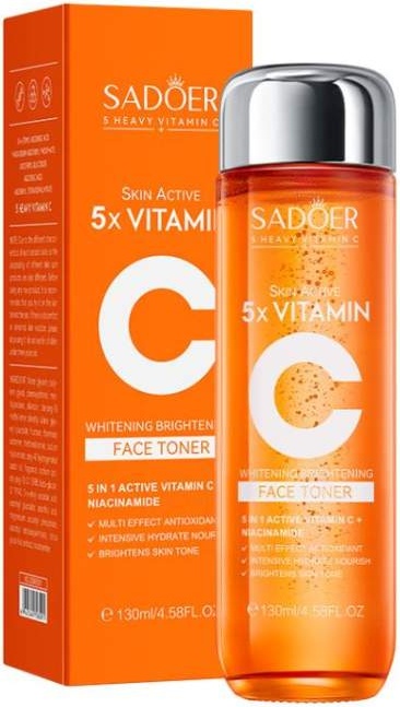 SADOER тонер FIVE VITAMIN C ТОНЕР ДЛЯ ЛИЦА ОСВЕТЛЯЮЩИЙ 130 мл