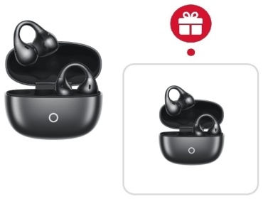 Наушники Realme Buds Clip черный + подарок
