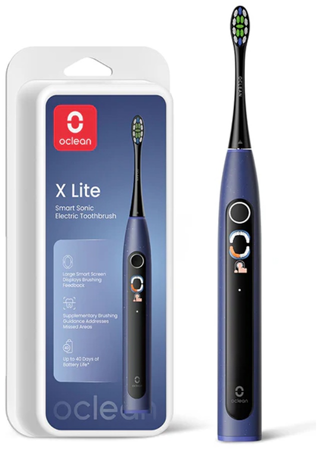 Oclean ультразвуковая щетка x lite щетина средняя синий