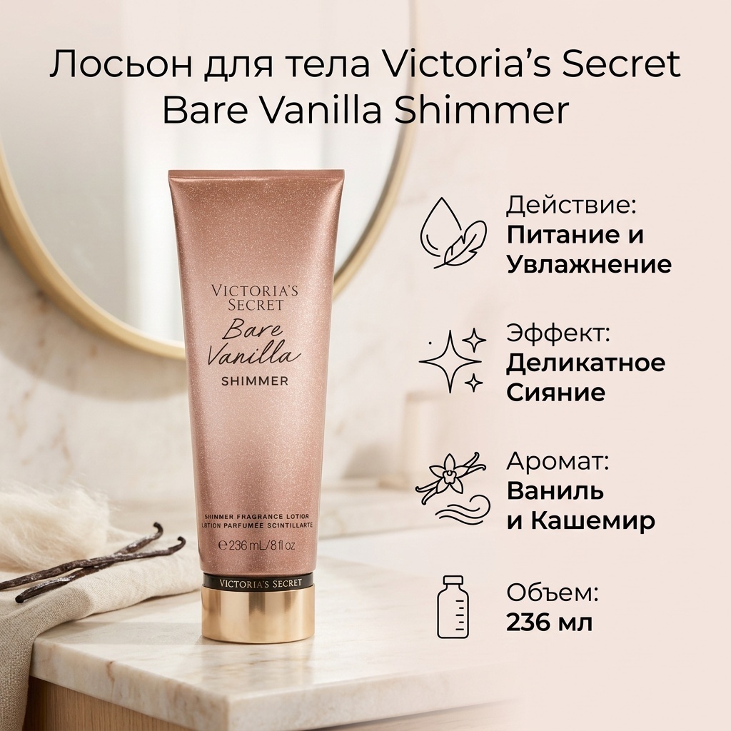 Victoria’s Secret Bare Vanilla Shimmer лосьон для тела 236 мл