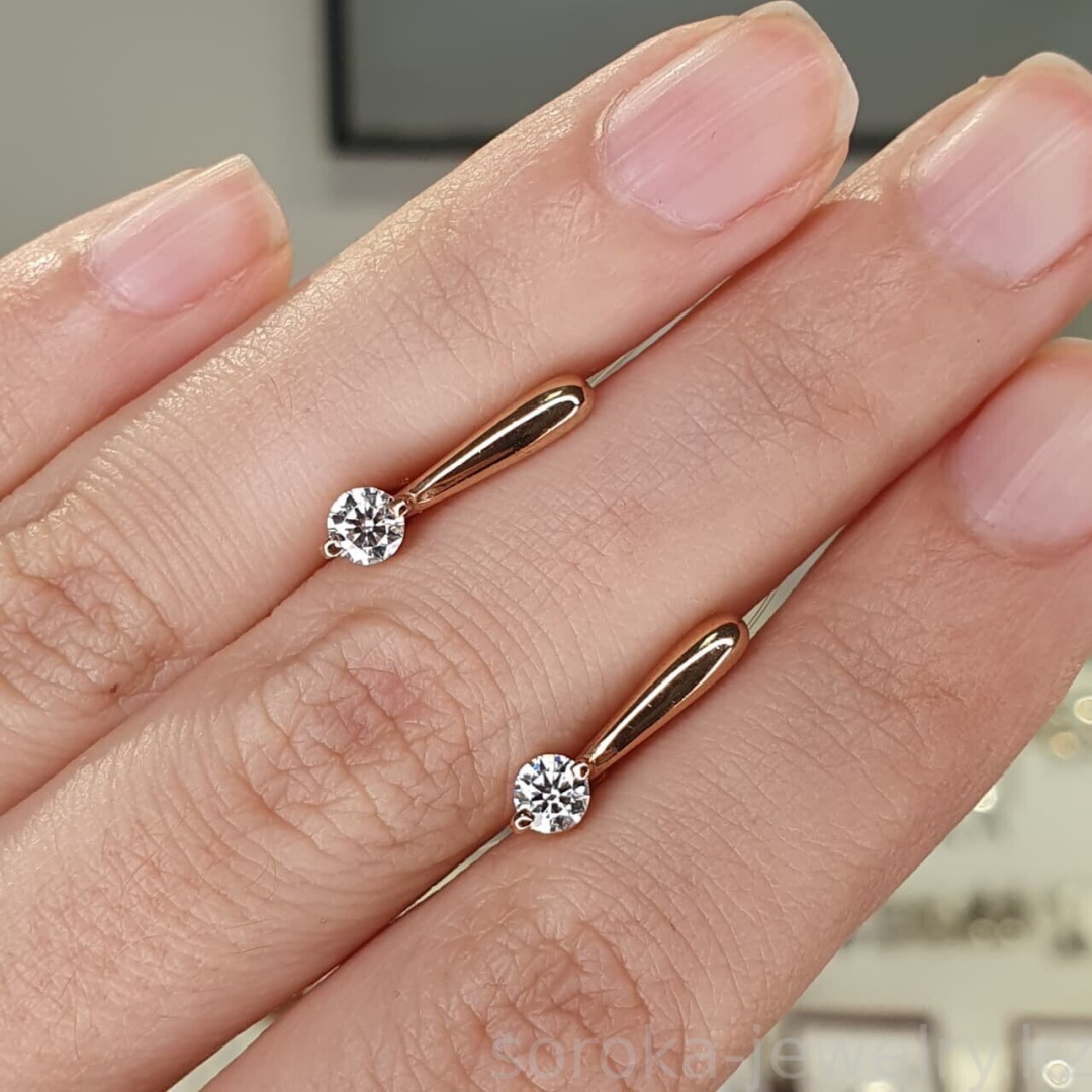 Серьги СОРОКА 00Z28815кз вес 2 г серебро, муассанит