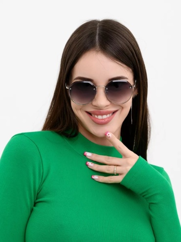 KAIZI солнцезащитные очки круглые однотонные