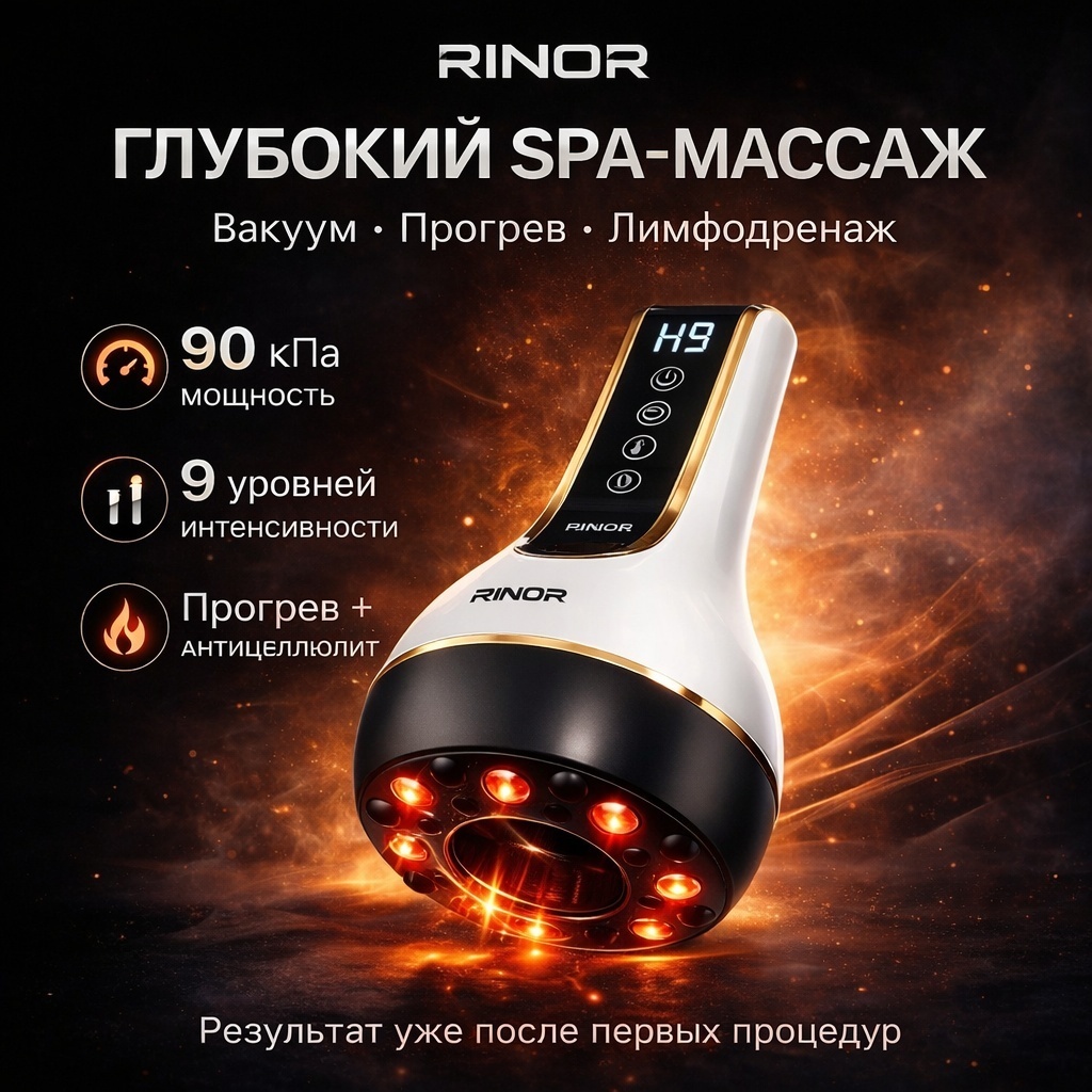 RINOR вакуумные банки, магнитные банки, массажер металл