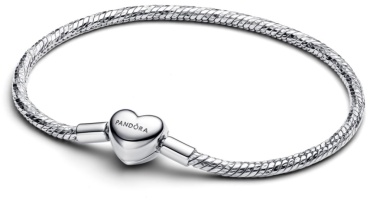 PANDORA «Сердце» для гравировки 594236C00-17 длина 17 см, вес 11.41 г серебро, плетение снейк