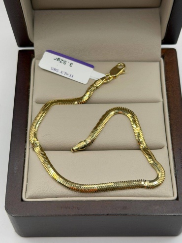 BAQ BRAND 4856321 длина 18.5 см, вес 3.52 г золото, плетение снейк