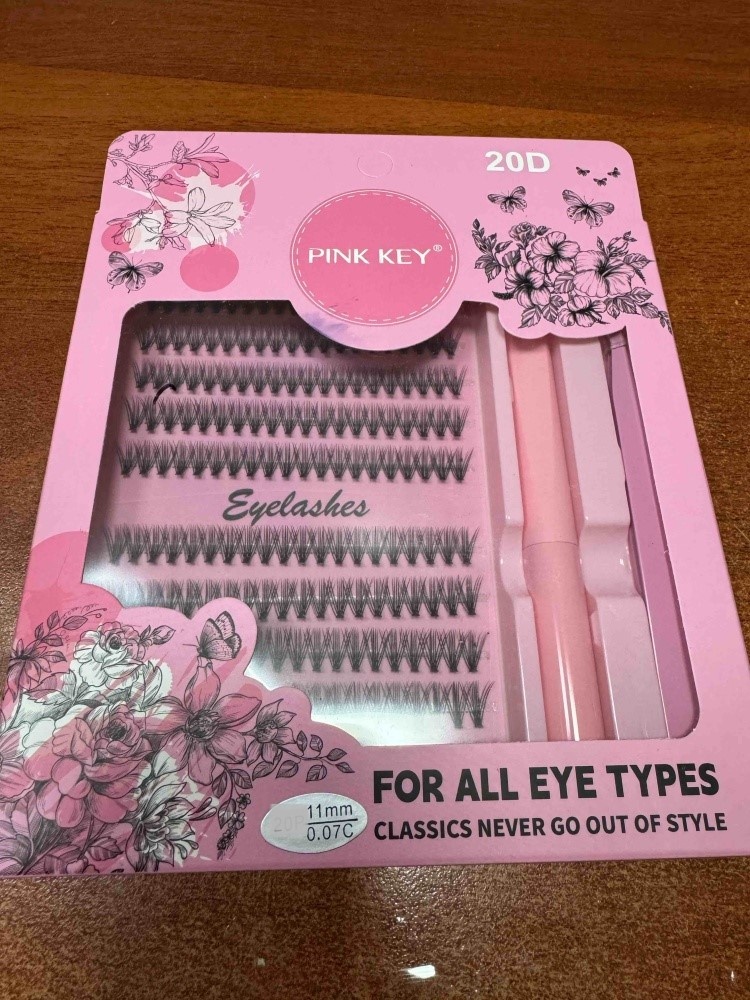 Pink Key накладные 20D C 0.07 мм черный 11 мм