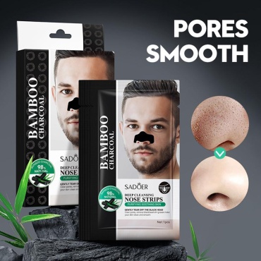 Маска для лица SADOER пленка Bamboo Charcoal Deep Cleansing Nose Mask 6 шт