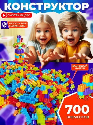 Конструктор LIMMPO KIDS развивающий 611880788, деталей 700 шт