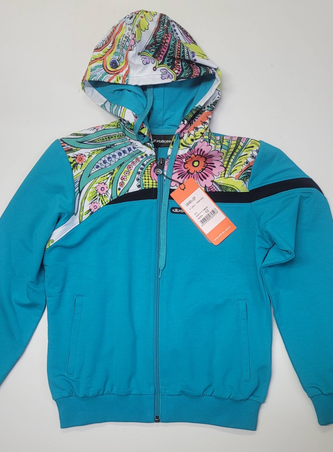 Спортивный костюм Billcee черный, бирюзовый
