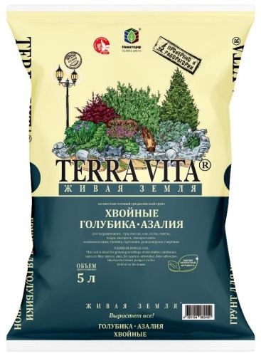 Terra Vita брикет Хвойные, Голубика-Азалия 5 л