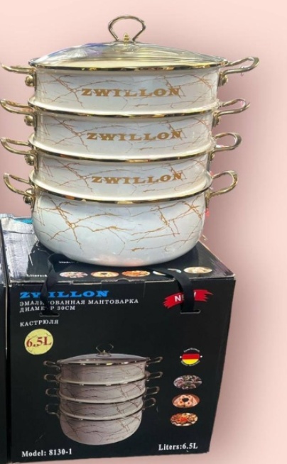 Мантоварка 6 л, ZWILLON нержавеющая сталь, количество ярусов: 4