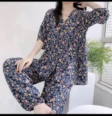 Пижама FASHION бежевый, темно-синий