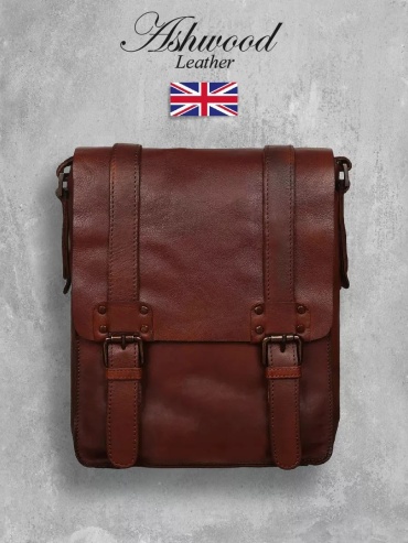Мини-сумка Ashwood Leather натуральная кожа коричневый