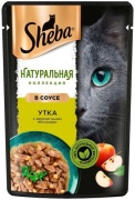 Sheba Натуральная коллекция кусочки в соусе утка, яблоко 75 г 1 шт