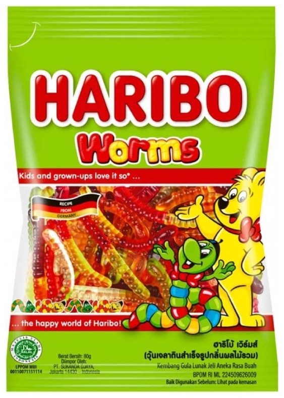 Мармелад Haribo Worms жевательный 80 г