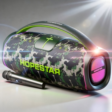 Портативная колонка Hopestar A65 зеленый хаки