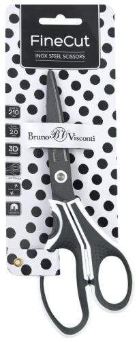 Ножницы канцелярские Bruno Visconti 60-0026, 21 см, черный, белый