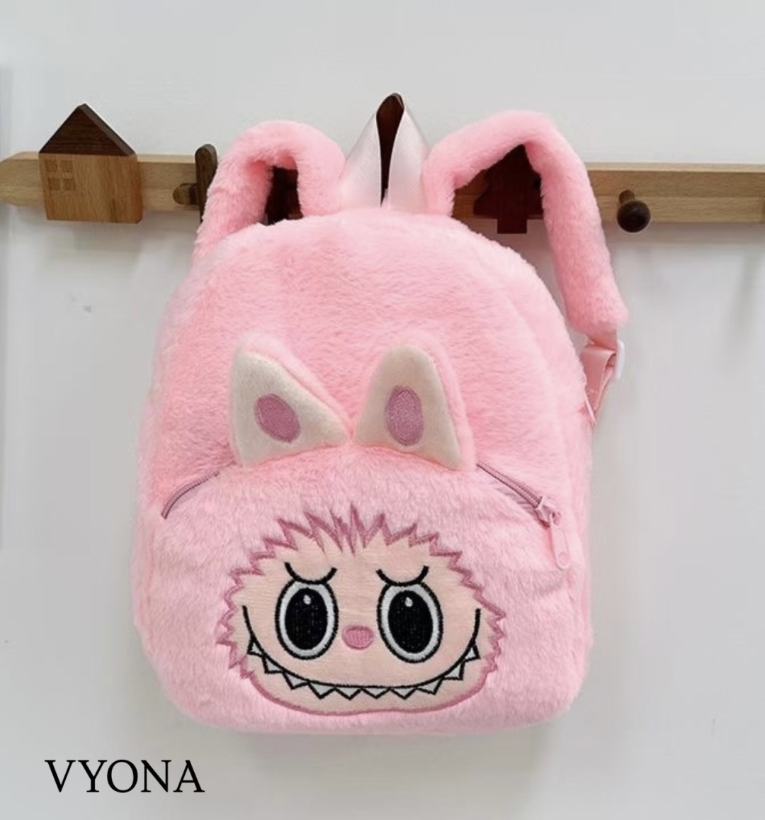 Рюкзак VYONA искусственный мех розовый