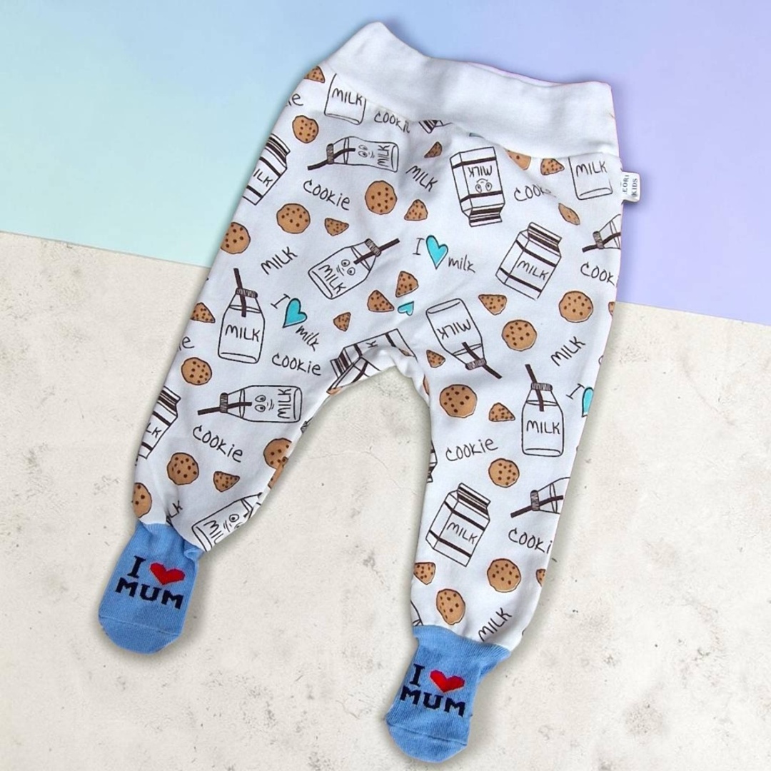 Ползунки Baby коричневый, белый