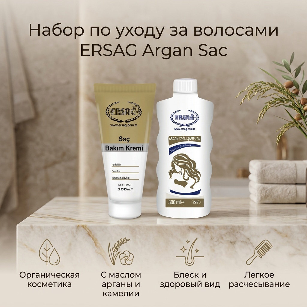 ERSAG Argan Sac набор по уходу за волосами для женщин