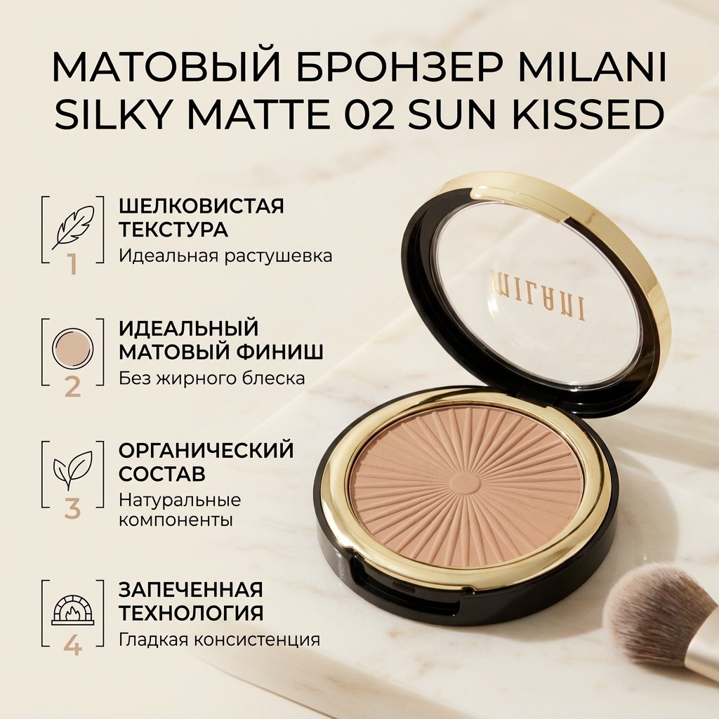 Milani Cosmetics Silky Matte бронзер 02 Sun Kissed бронзер 02