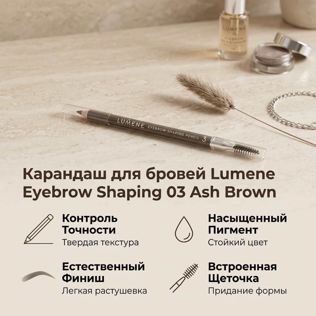 Lumene карандаш Eyebrow Shaping 03 Ash Brown