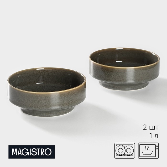 Тарелка Magistro Fog 17.5 см, 2 шт, фарфор
