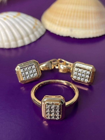 Набор Jewelry медицинское золото, без вставок