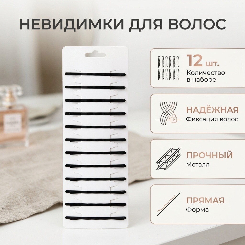 Невидимка 12 шт