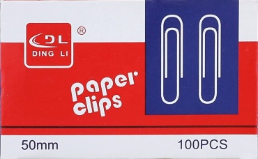 Скрепки DL 123, 100 шт, 50 мм, серебряный