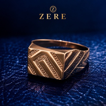 Печатка ZERE 100617 размер 22 вес 3.78 г золото, без вставок