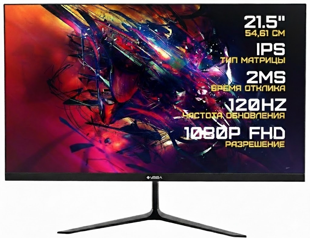 Монитор 21.5" VEGA VHF215-120CA черный
