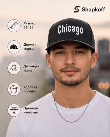 Бейсболка Shapkoff размер универсальный, серый