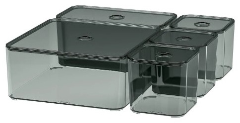 IKEA контейнер для ватных палочек 20.6x20.6x8.7 см, пластик