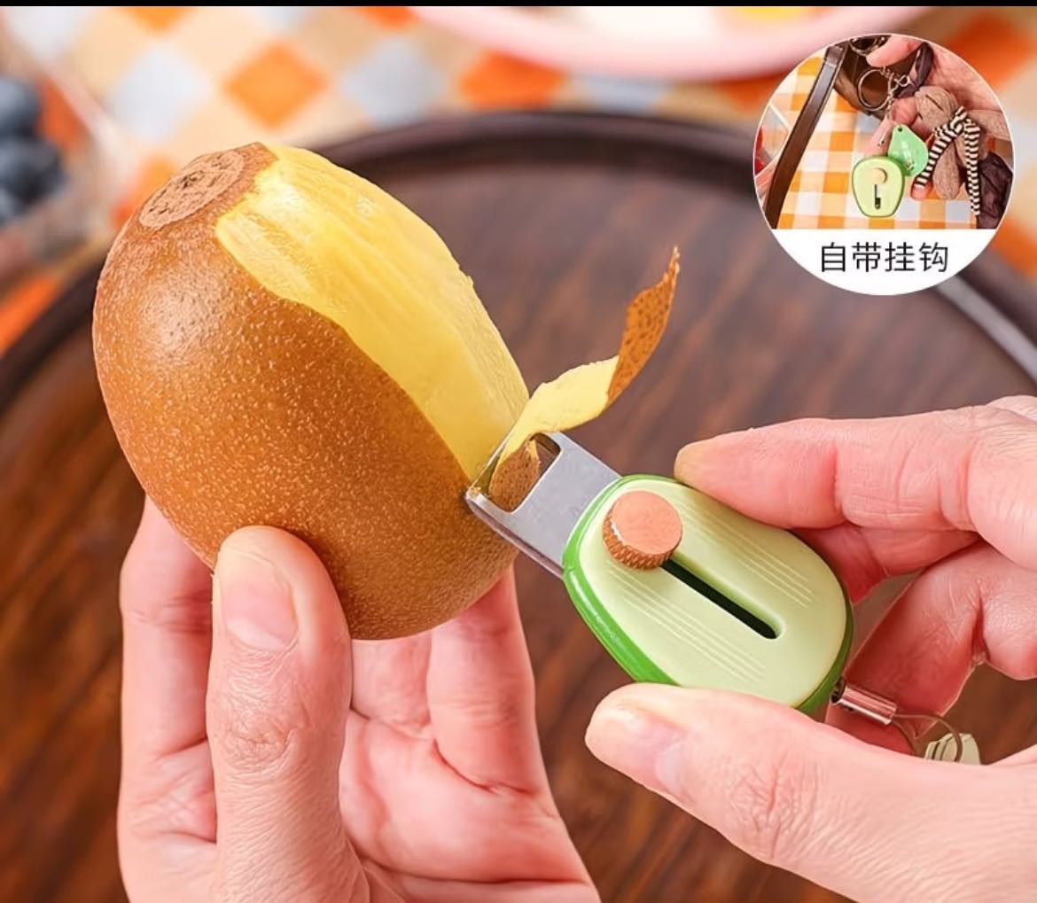 Овощечистка сталь, пластик, зеленый