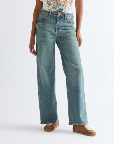 Джинсы прямые Wrangler голубой