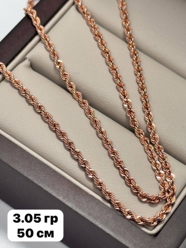 Sandu gold 56786543 длина 50 см, вес 3.05 г золото, плетение кордовое