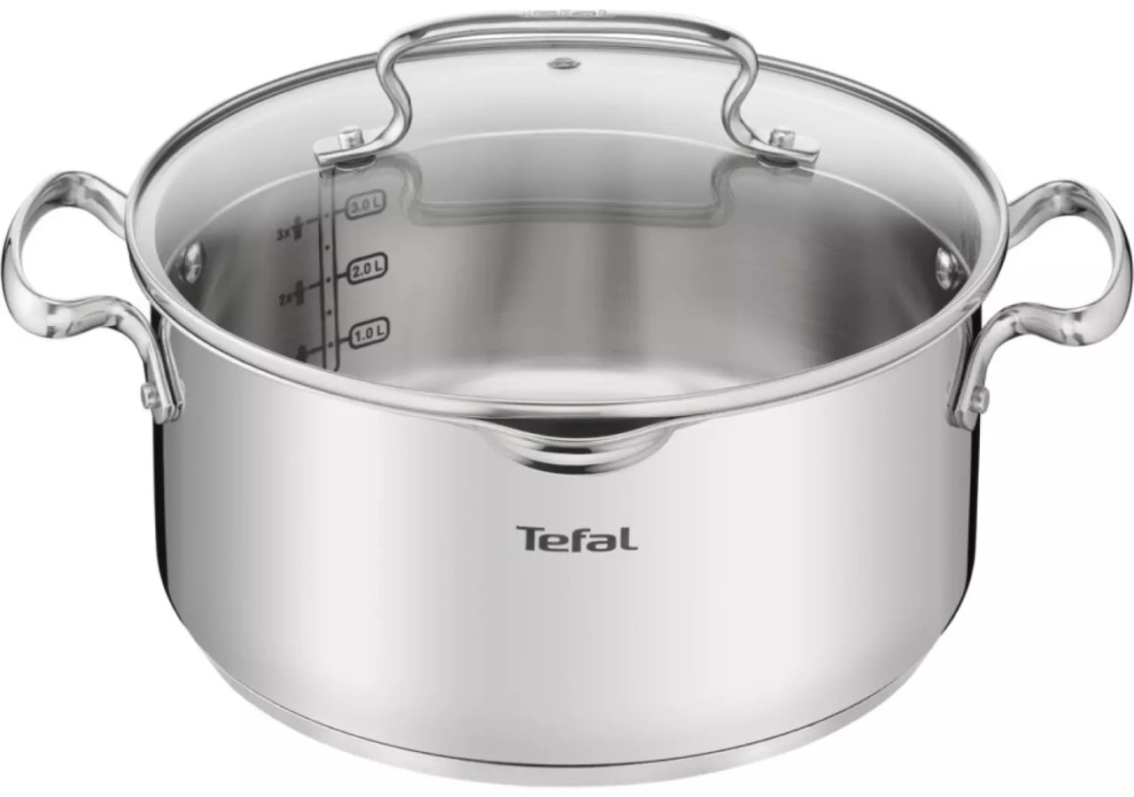 Кастрюля 5 л, Tefal DUETTO PLUS нержавеющая сталь
