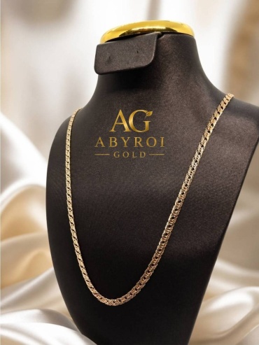 ABYROI GOLD AG0702 длина 55 см, вес 5.5 г золото, плетение тройной ромб