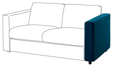 Подлокотник IKEA VIMLE зеленый