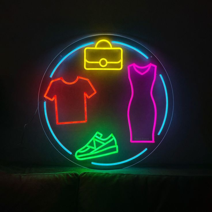 Neon.Omir неоновая вывеска настенный Для магазина одежды, желтый, красный, синий, фиолетовый