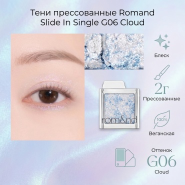 Romand тени прессованные Slide In Single G06 Cloud